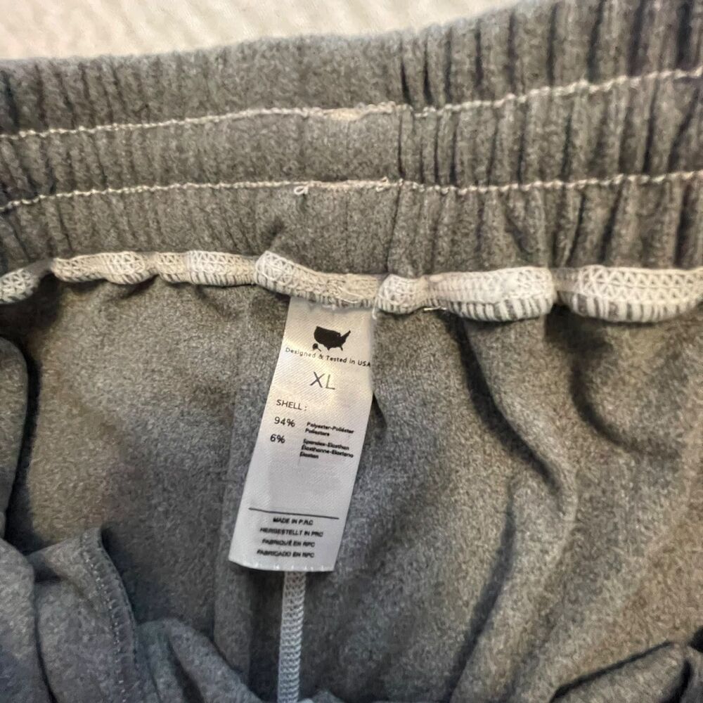 Womens XL Grey Wide Leg Contrast Stitch Sweatpants Drawstring Lounge Pants XL - Picture 7 of 10